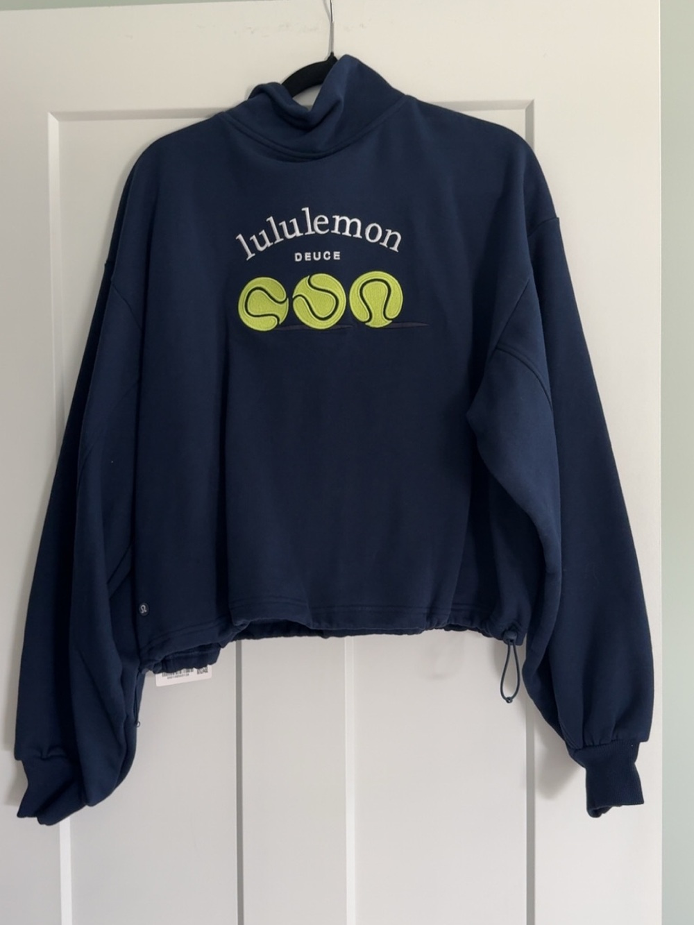 Lululemon XL Cotton Terry Tennis Half Zip Pullover Sweatshirt - Picture 4 of 10